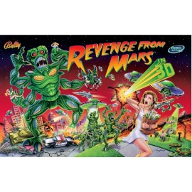 Bally REVENGE From Mars Pinball Machine Pinball 2000 Translite