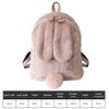 Women Bunny Backpack Plush Mini Fluffy Rabbit Ear Backpack Fuzzy