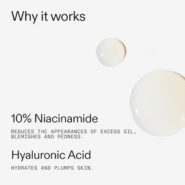 The INKEY List Suero de Niacinamida al 10%, Suero Ligero para Control de Grasa Ayuda con Imperfecciones y Apariencia de Enrojecimiento, Hidratante con