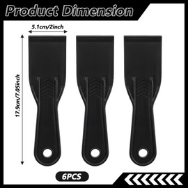 6 Pcs Putty Knife, 2 Inch Plastic Paint Scraper Tool Plastic Putty Knife Scraper for Spackling Drywall Repair Wallpaper Removal and Painting