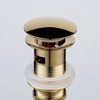 Beelee Pop Up Drain Stopper with Overflow, Gold Sink Drains