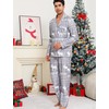 ENJOYNIGHT Couples Christmas Pajamas Sets Long Sleeve Button Down Sleepwear