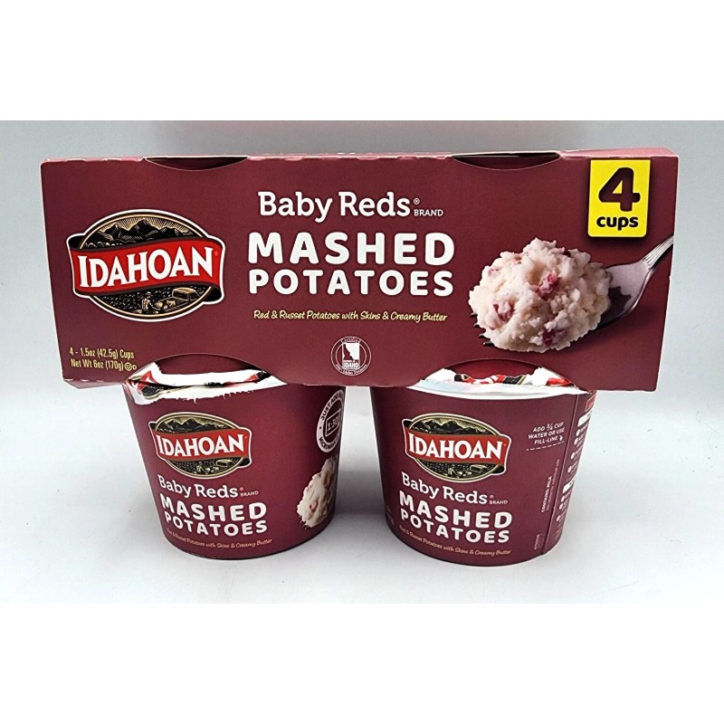 Idahoan Baby Reds Instant Mashed Potatoes Single Serve 2 Bx