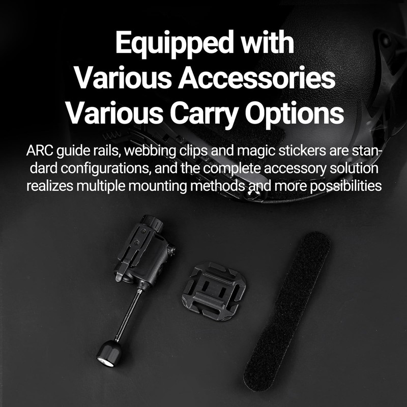 NEXTORCH rStar Multi-light Source Helmet Light Helmet Lamp (White/Red/Green/IR)