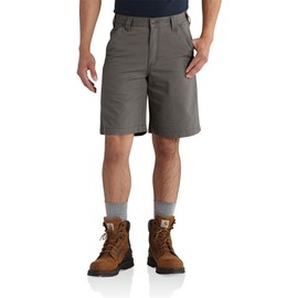 Carhartt Men's 10" Rugged Flex Rigby Short, Gravel, 34 Regular