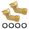 Hooshing 45 Degree Garden Hose Elbow Connector 3/4" GHT Solid
