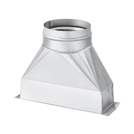 TA-VIGOR 4" Round to 3-1/4" x 10" Rectangular Duct Transition Connector, Galvanized Steel HVAC Vent Adapter for Dryer Vent, Exhaust Fan, Air Ventilation Systems