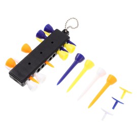 Outanaya Complete Golf Kit: 12 Tees Markers Divot Tool Pencil Keychain for Convenience Random Style