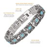 YINOX Magnetic Bracelets for Women with 12 Turquoise Bracelets, 24