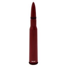 VMS Racing 50 Caliber RED BULLET ANTENNA with Black RINGS in Heavy Gauge CNC Machined Billet Aluminum Short Compatible with Nissan Titan 03-19 2003-2019