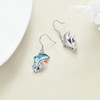 YFN Dolphin Earrings for Women Girls Sterling Silver Crystal Dolphin