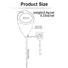 FDEETY 2 Piece Women's Jewellery Set Fashion Simple Geometric Tassel Beads Necklace Multi Layer Temperament Long Bracelet Necklace Set, Copper