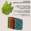 NELUHA Teak Leaf Wallet, Vegan Sustainable Leather Alternative - Wallet