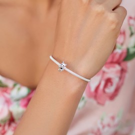 TIZU Katzen-Charm Silber 925, Charms Anhänger für Armband Geschenke für Damen Mädchen