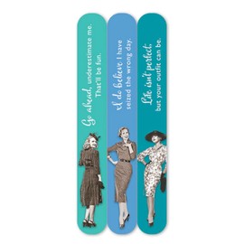 Generic Set of 3 Shannon Martin Emery Boards Nail File SME22 Nobody's Perfect, Green