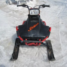 Yamaha SnoScoot Snowmobile Vintage Hood Vinyl Decal 10.5" Wide - Orange/Black