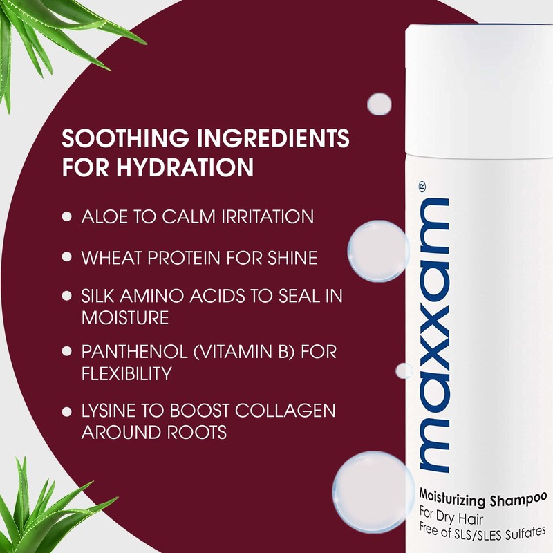 Maxxam Moisturizing Shampoo for Color Treated Hair, Gentle Sulfate Free