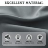 DONREN Medium Grey Small Curtains for Bathroom -Blackout Thermal Insulating
