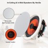 Herdio 6.5'' Bluetooth Ceiling Speakers 600W 4 Speakers +Wall Amplifier