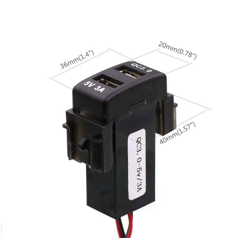 Quick Charge 3.0 + 5V 3A 2 USB Port Power