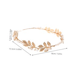 Beavorty Bride Wedding Hair Vine Headband Sequin Leaf Bridal Headband Rhinestone Wedding Hair Accessories For Bride Bridesmaid Women and Girls