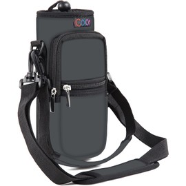 icolor Water Bottle Carrier Bag Holder 25/32/40/64oz,Adjustable Shoulder & Handle Strap Sports Sling Hiking Pack,Insulated Neoprene Wide Mouth Bottle Sleeve