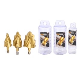 3Pack PPR Lifting Stepped Drill Bit, Expansion Repair Drill Bit PPR Pipe Expander Repair Tool with Limit Rotating Flute Hex Shank