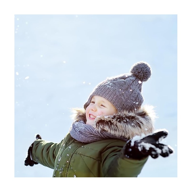 HXLJHALG 2Pairs Kids Gloves for Kids Age 6-12 Years, Winter