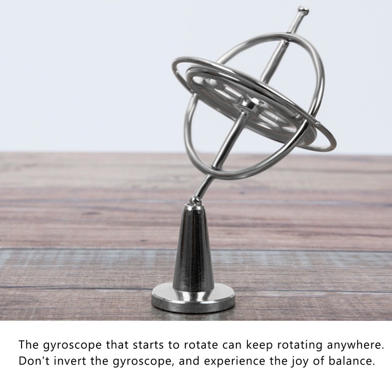 Metal Gyroscope Anti Gravity Rotating Top Gyroscope Balance Toy Educational