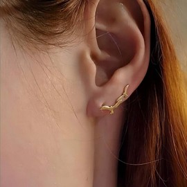 Yheakne Vintage Seagull Ear Climber Earrings Gold Seagull Earrings Seagull Bird Ear Crawler Earrings Albatros Bird Earrings Flying Bird Stud Earrings Jewellery for Women, Zinc