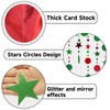 GCQQ 52Ft Christmas Garlands, Red Green Christmas Streamer Garland, Glitter