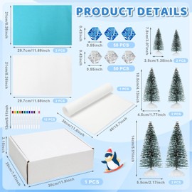 40 Pcs Polar Animals Diorama Kit Arctic Animal Model Figures Set with Fox, Bear, Reindeer, Penguin for DIY Craft Projects, Home Decoration, Adult Collector Display