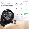 Supersonic Solar-Powered BT Speaker with FM Radio, LED Flashlight &