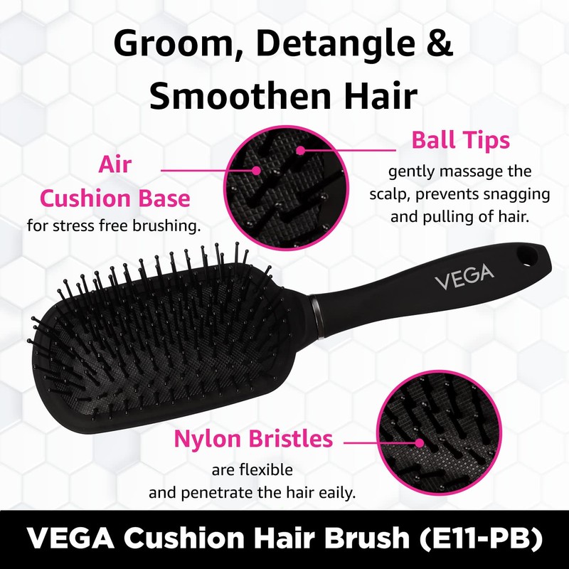 Vega Paddle Brush (Color May Vary)