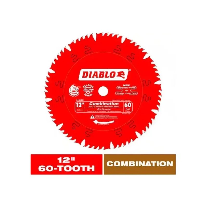 Disco Corte Carburo Diablo Pulg Dientes Sierras Inglete