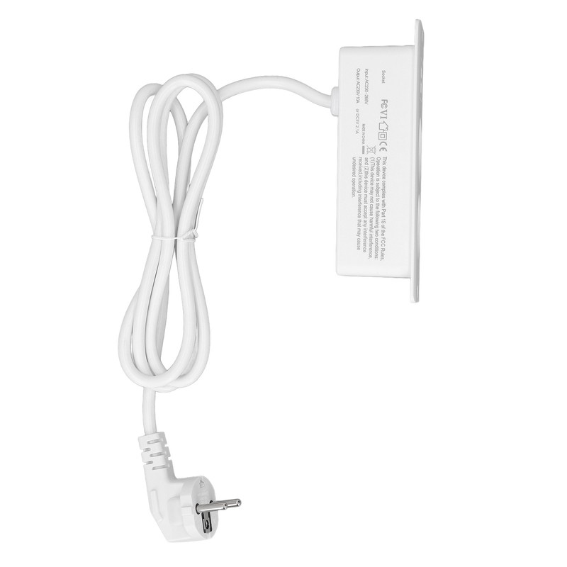 Embedded Power Outlet 2 USB 2 10A Ports Recessed Desk