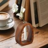 Solid Wood Frame Glass Test Tube Vase Desk Hydroponic Plant