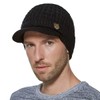 Yixda Men's Winter Hat with Peak, Warm Knitted Beanie Cap