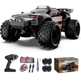 KGF 1:18 Scale All Terrain RC Cars, 40km/h High Speed Remote Control Car, 2.4Ghz RC Car Toys Gifts for Kids and Adults, 4WD Electric Vehicle with 2 Rechargeable Batteries, Off Road Monster Truck