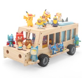 Taladad Upgrade Shelf for Tonie Figures Characters Storage,Magnetic for Creative Tonie Box, Wooden Magnetic Shelf for Kids