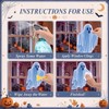 6 Pcs Halloween Ghost Window Clings Decoration for Halloween Party