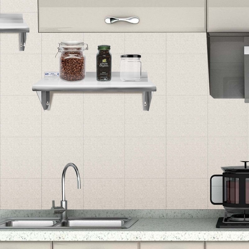 Hally Stainless Steel Shelf 12 x 60 Inches 315 lb,