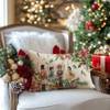 RABUSOFA Christmas Pillow Covers 12x20 Nutcracker Poinsettia Holiday Decor