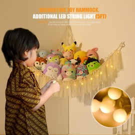 Toy Storage Cuddly Toy Storage Net Hanging Toy Organiser Children's Room Soft Toy Storage Toy Hammock for Cuddly Toys Teddy Corner Toy Net for Bedroom