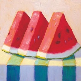 Watermelon Themed Beverage Napkins 40 Count | Two Packs of 20CT 3-Ply Beverage Napkins | Sweet Summertime Design by Pat Doherty