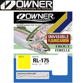 Owner Hooks Trout Fluo Carbon, Blue, size 6