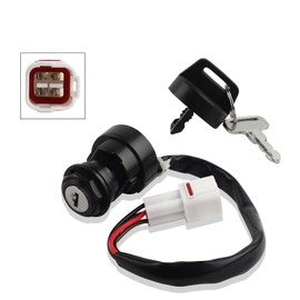 FLYPIG Ignition Key Switch for Yamaha Grizzly 600 YFM600 Warrior Banshee 350 YFM350 YFZ350 Kodiak 400 YFM400 Big Bear 350 Timberwolf 250 YFB250F YFM400 YFM250 Bear Tracker 250 Raptor 660 YFM600