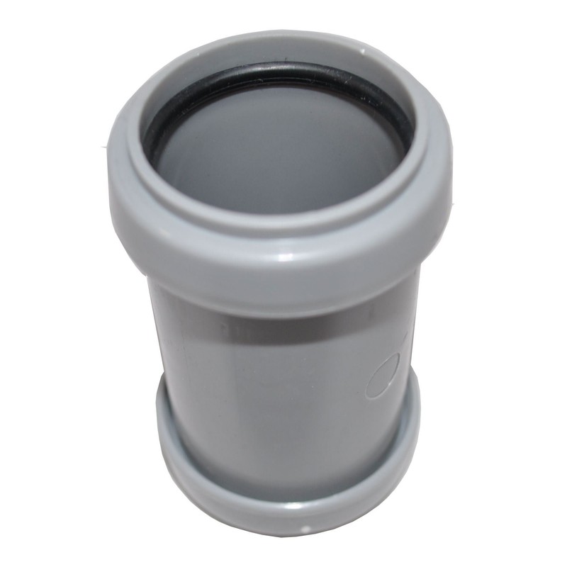 Pushfit 40mm Waste Pipe Coupling - White - Pack of