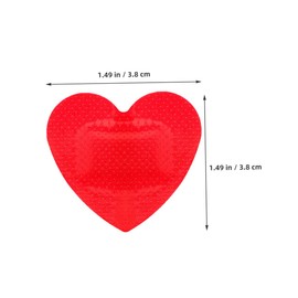 Ipetboom 20pcs Heart Shaped Bandages Breathable Flexible Stickers Bandages for Kids Adults Cartoon Care Patches