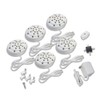 Amertac LED50HBAMP 24-volt LED Accent Puck Light Kit, White, 5-Pack